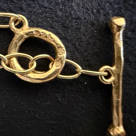 Designer CATHY WATERMAN 22K Yellow Gold Diamond LOVE Pendant LACY Chain Necklace - Picture 10 of 16